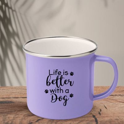 Εμαγιέ Κούπα | Life is better with a dog