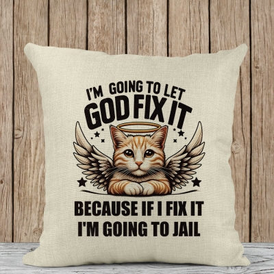 Μαξιλάρι Λινό | I'm going to let God fix it 2