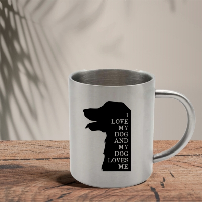 Mεταλλική Κούπα | My dog loves me