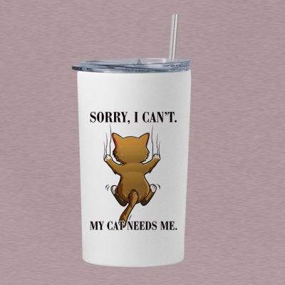 Τumbler θερμός 360ml | My cat needs me