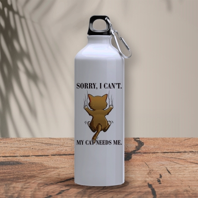 Μεταλλικό μπουκάλι 800 ml | My cat needs me