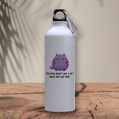 Μεταλλικό μπουκάλι 800 ml | This kitty doesn't give a sh't