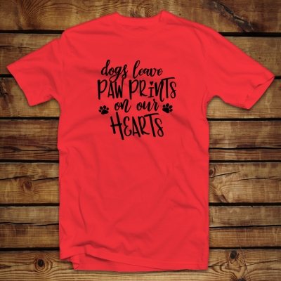 Unisex μπλουζάκι | Dogs leave paw prints on our hearts