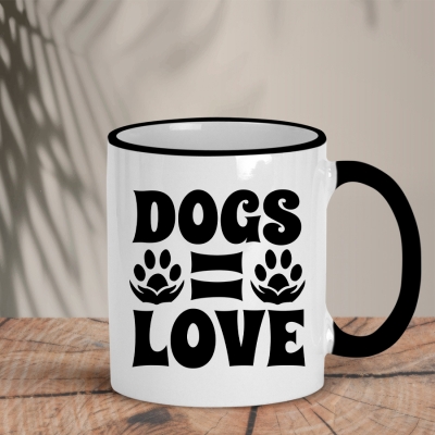 Δίχρωμη Κούπα | Dogs = Love