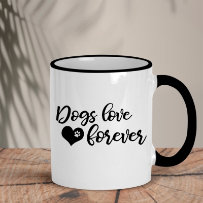 Δίχρωμη Κούπα | Dogs love forever