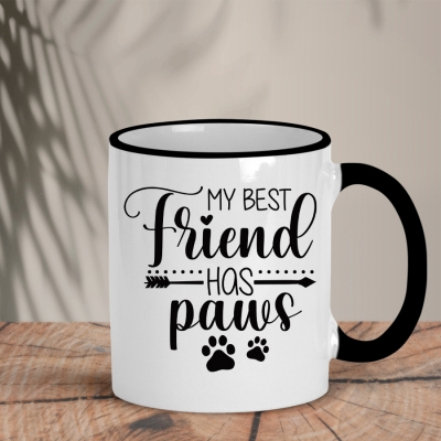 Δίχρωμη Κούπα | My best friend has paws