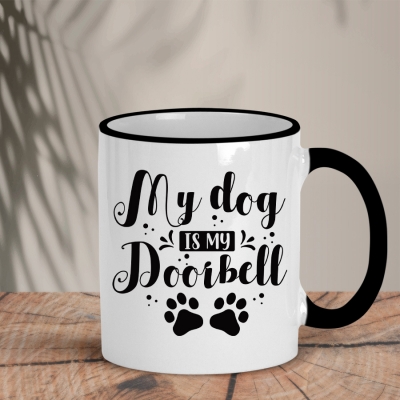 Δίχρωμη Κούπα | My dog is my doorbell