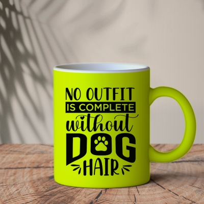 Φωσφοριζέ Κούπα Κίτρινη | No outfit is complete without dog hair