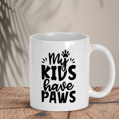 Λευκή Κούπα | My kids have paws