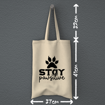 Υφασμάτινη τσάντα | Stay pawsitive 2
