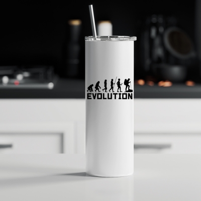 Ποτήρι θερμός μεταλλικό με καλαμάκι | Evolution