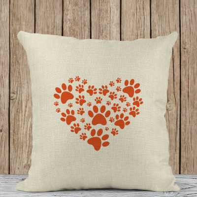 Μαξιλάρι Λινό | Paw heart