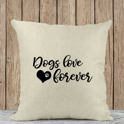 Μαξιλάρι Λινό | Dogs love forever