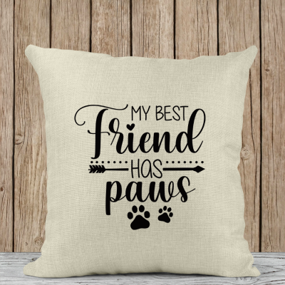 Μαξιλάρι Λινό | My best friend has paws