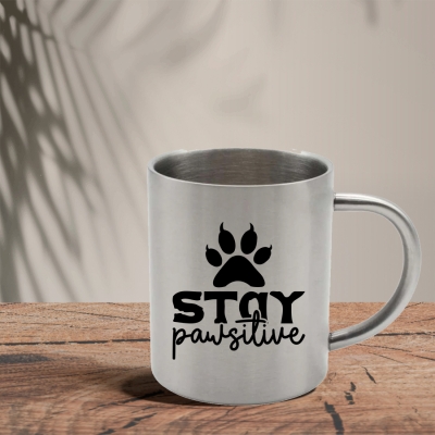 Mεταλλική Κούπα | Stay pawsitive 2