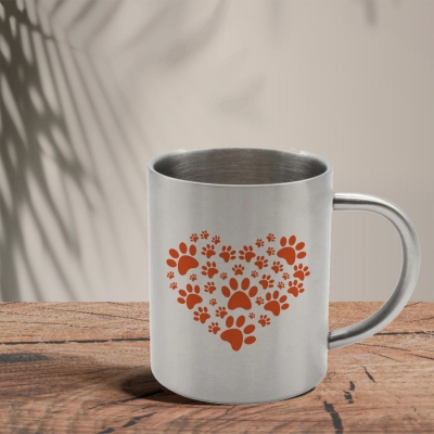 Mεταλλική Κούπα | Paw heart