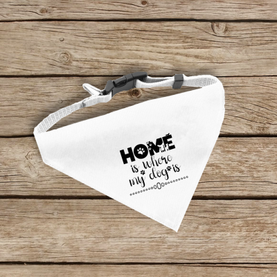 Μπαντάνα για Ζωάκια | Home is where my dog is