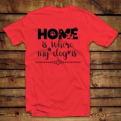 Unisex μπλουζάκι | Home is where my dog is