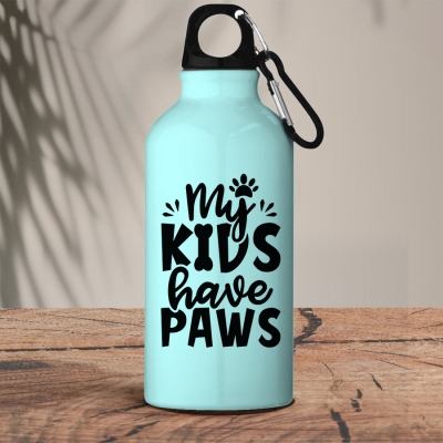 Μεταλλικό μπουκάλι θερμό αλουμινίου 600 ml | My kids have paws