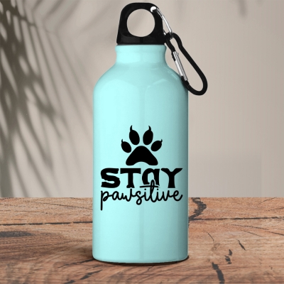 Μεταλλικό μπουκάλι θερμό αλουμινίου 600 ml | Stay pawsitive 2