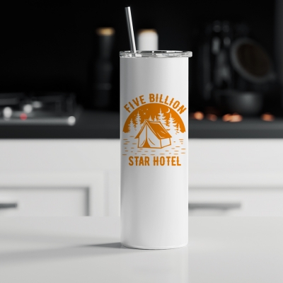 Ποτήρι θερμός μεταλλικό με καλαμάκι | Five billion star hotel