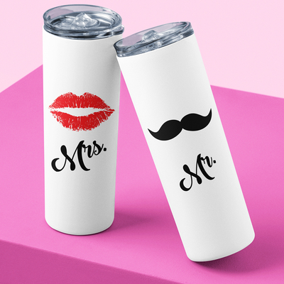 Σετ Tumbler θερμός για Ζευγάρια | Lips & Mustache