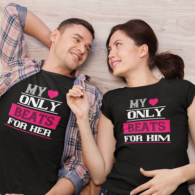 Σετ Μπλουζάκια | My heart only beats for him -her