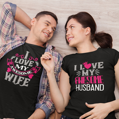 Σετ Μπλουζάκια | I Love my awesome husband -wife