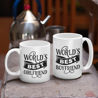 Σετ Λευκές Κούπες King-size & Queen-size | World's Best Boyfriend/Girlfriend