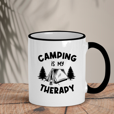 Δίχρωμη Κούπα | Camping is my Therapy