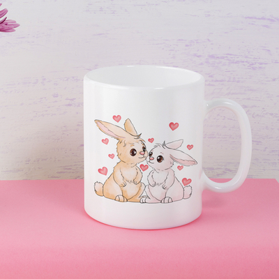 Λευκή Κούπα | Love Bunny Couple