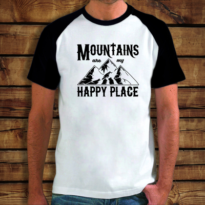 Baseball μπλουζάκι | Mountains are my happy place