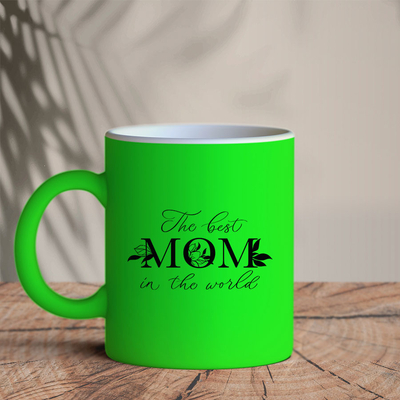 Φωσφοριζέ Κούπα Πράσινη | The best mom in the world