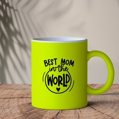 Φωσφοριζέ Κούπα Κίτρινη | Best Mom in the world
