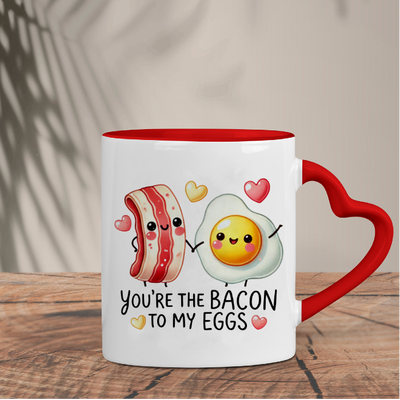 Δίχρωμη Κούπα Καρδιά | Bacon to my Eggs