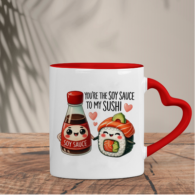 Δίχρωμη Κούπα Καρδιά | Soy Sauce to my Sushi