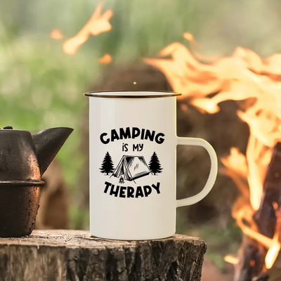 Εμαγιέ Κούπα 15 οζ | Camping is my Therapy