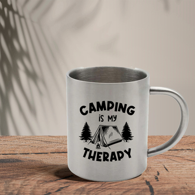 Mεταλλική Κούπα | Camping is my Therapy
