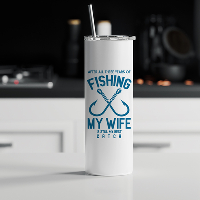 Ποτήρι θερμός μεταλλικό με καλαμάκι | My wife is my best catch