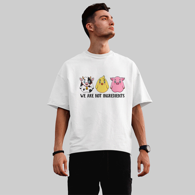 Oversized μπλουζάκι | Λευκό | We are not ingredients