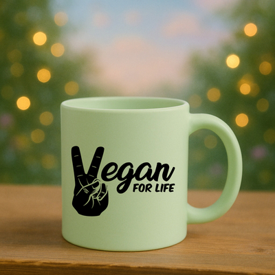 Κούπα Κεραμική Powder Matte 11oz | Μέντα | Vegan for life