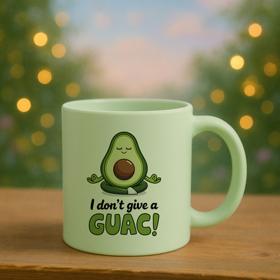 Κούπα Κεραμική Powder Matte 11oz | Μέντα | I don’t give a GUAC!