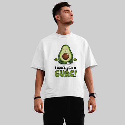 Oversized μπλουζάκι | Λευκό | I don’t give a GUAC!