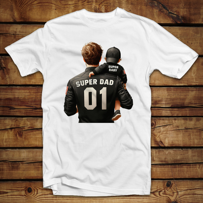 Μπλουζάκι unisex | Super dad -Super baby