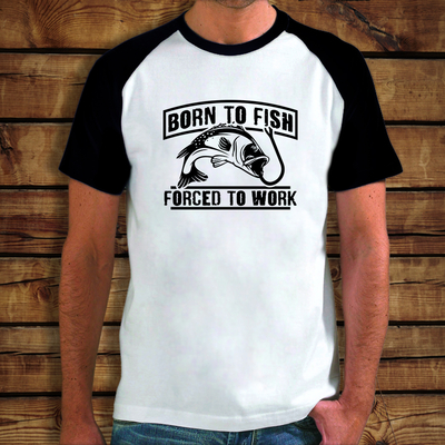 Baseball μπλουζάκι | Born to Fish