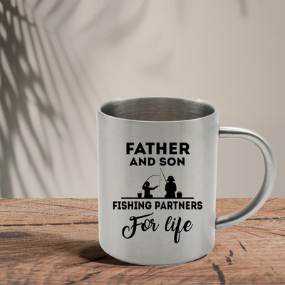 Mεταλλική Κούπα | Father and son fishing partners