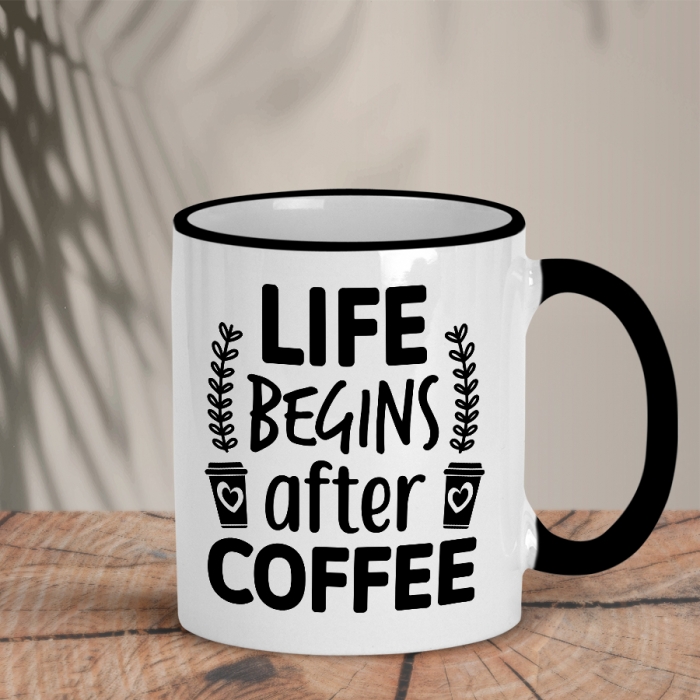 Δίχρωμη Κούπα | Life begins after Coffee