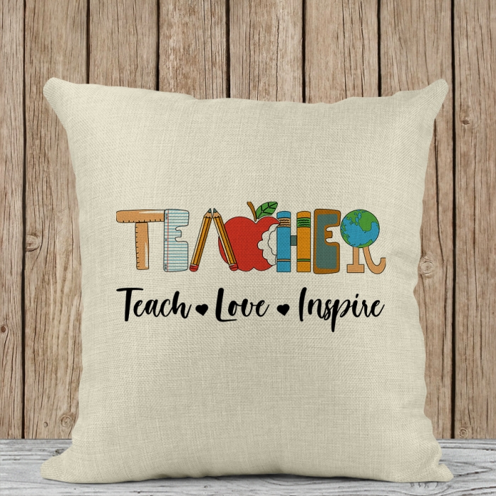 Διακοσμητικό Μαξιλάρι | Teacher teach-love-inspire