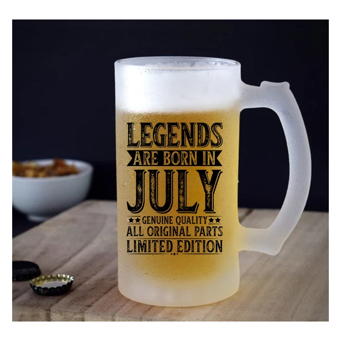 Ποτήρι μπίρας | Legends are born in July
