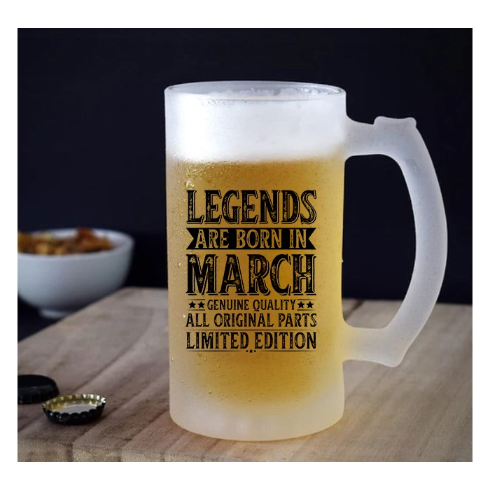Ποτήρι μπίρας | Legends are born in March